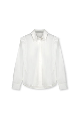 Poplin Blouse With Shoulder Detail
