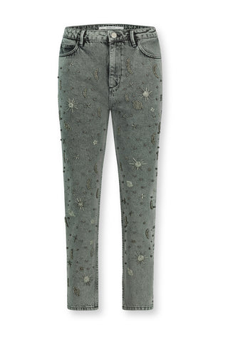 Marilyn -  Straight Jeans With Embellishment