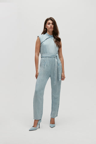 High Collar Tailored Jumpsuit