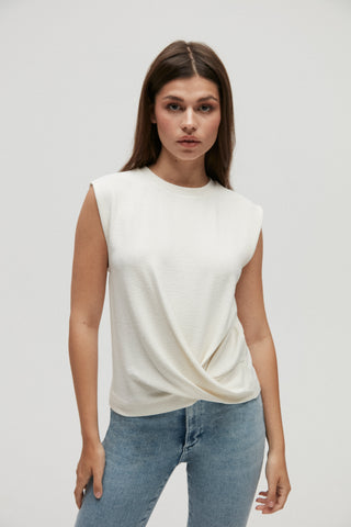 Structured Top With Knot Detail