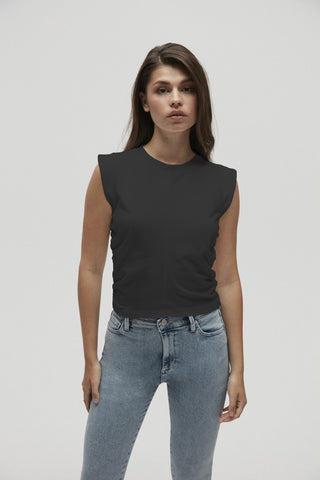 Cropped Top With Gathering