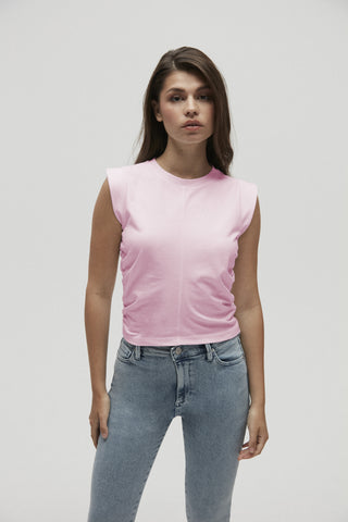 Cropped Top With Gathering