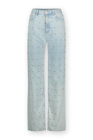 Straight Jeans With Strass
