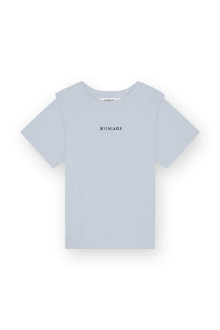 Logo Tee with Shoulder Details