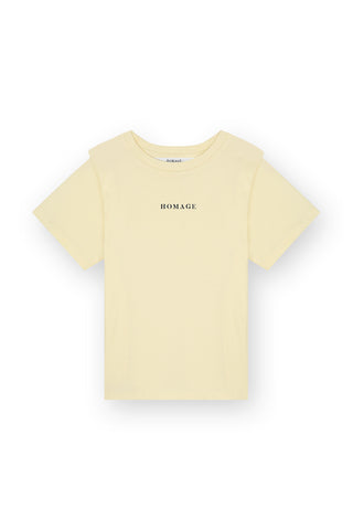 Logo Tee with Shoulder Details