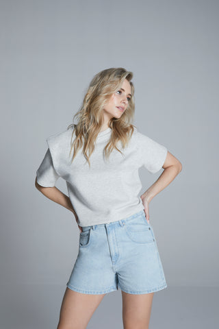 Denim Shorts With Double Pockets