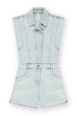 Sleeveless Denim Playsuit
