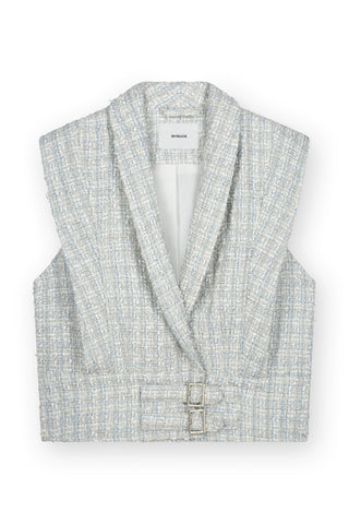 Oversized Waistcoat With Belt Detail