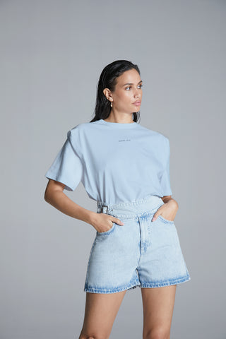 Logo Tee with Shoulder Details