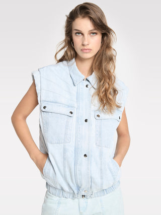 Padded Denim Body Warmer