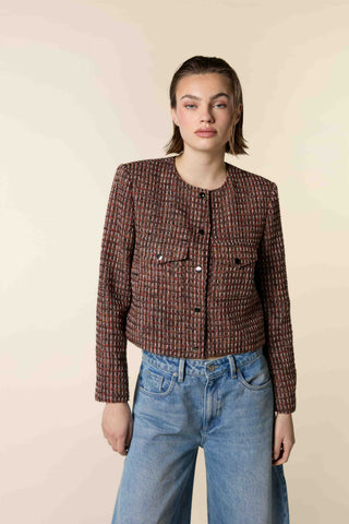 Cropped Tailored Tweed Jacket