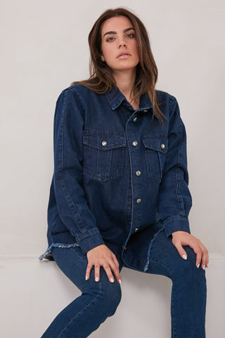 Slim Jeans With Scalopped Edge